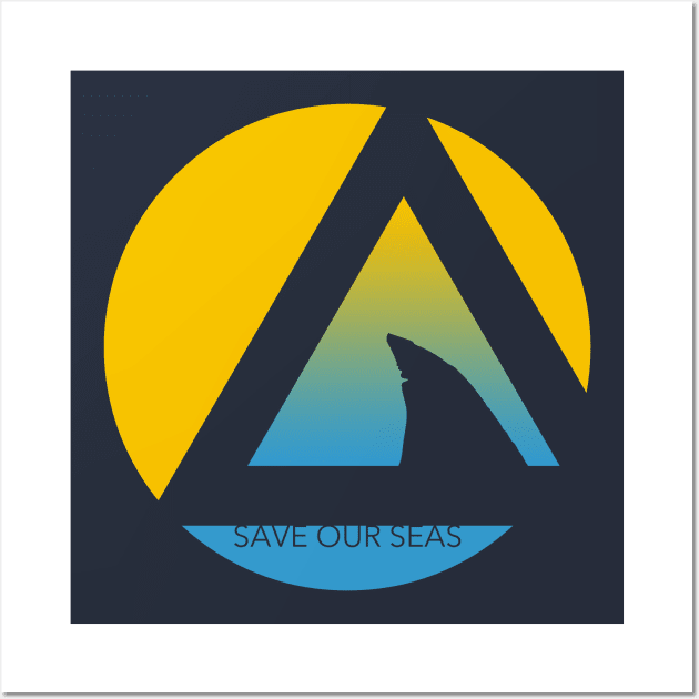 save our seas tricircle Wall Art by somatosis